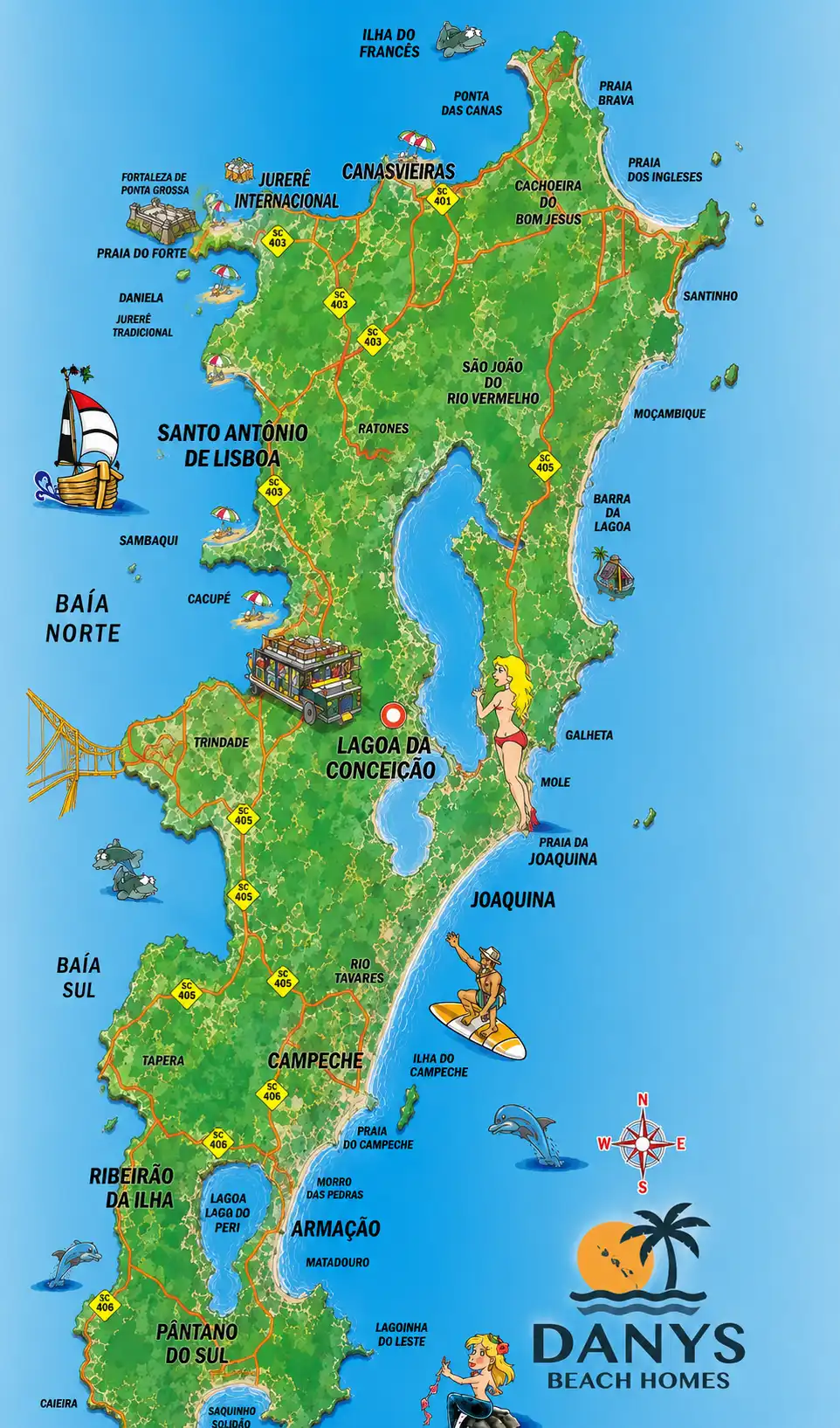 Mapa de Florianópolis